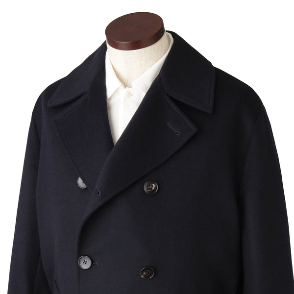 美品 DOPPIAA ネイビー チェスターコート 46 美品 DOPPIAA ネイビー