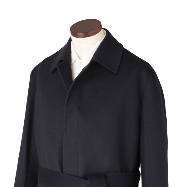 Finjack ウールカシミヤシングルバルカラーコート col.ネイビー