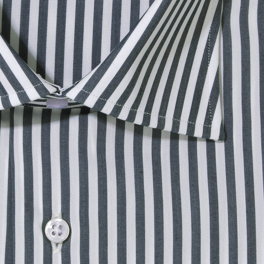 FIDELIO|ハイブリッドイージーケア ブロード ストライプcol.ネイビー