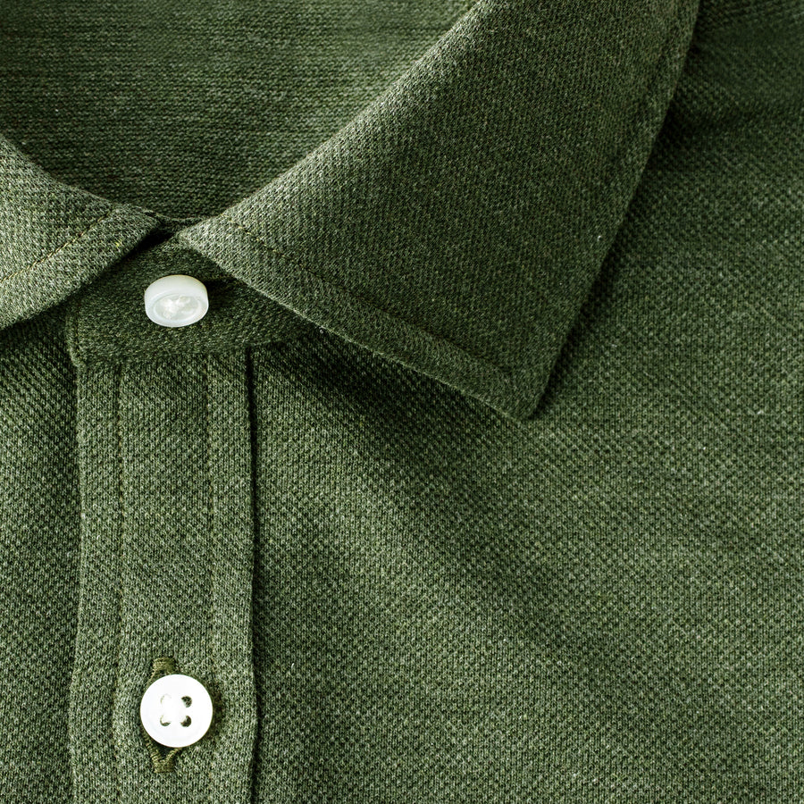 GINO|メランジ鹿の子ジャージー col.カーキ