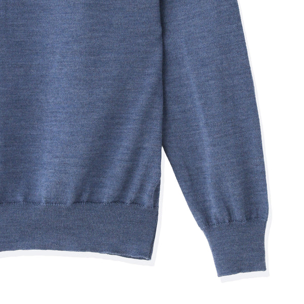 イタリア製メリノウールニット ポロ col.ブルーグレー - ARCODIO