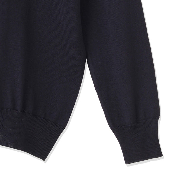 イタリア製 ウールニット ネイビー モックネック - ARCODIO