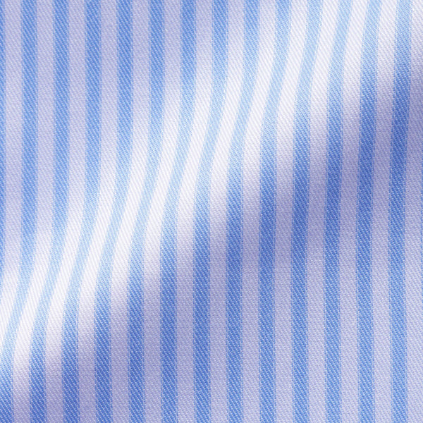 Premium extra fine cotton_ストライプ サックスブルー
