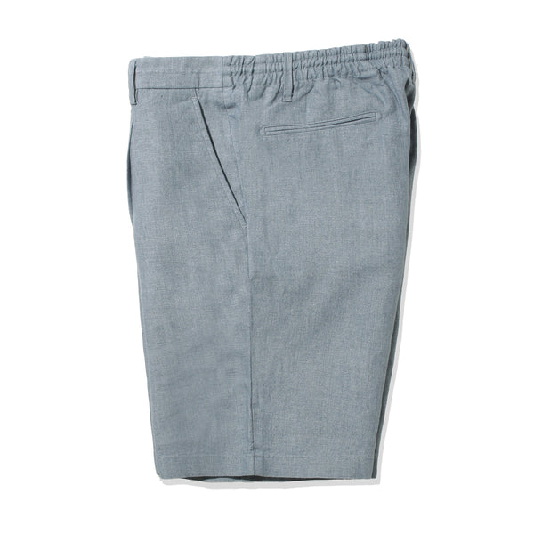 予約販売】リネンショートパンツ col.サックスブルー（7月中旬～下旬頃