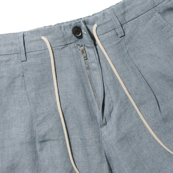 予約販売】リネンショートパンツ col.サックスブルー（7月中旬～下旬頃
