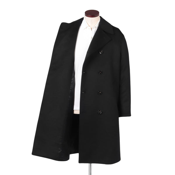 90s 00s archive 古着 y2k総カシミヤ ダブル チェスターコート Finjack グアナコカシミヤ ダブルチェスターコート col.ブラック