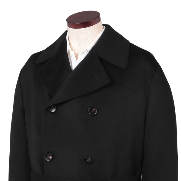 Finjack グアナコカシミヤ ダブルチェスターコート col.ブラック