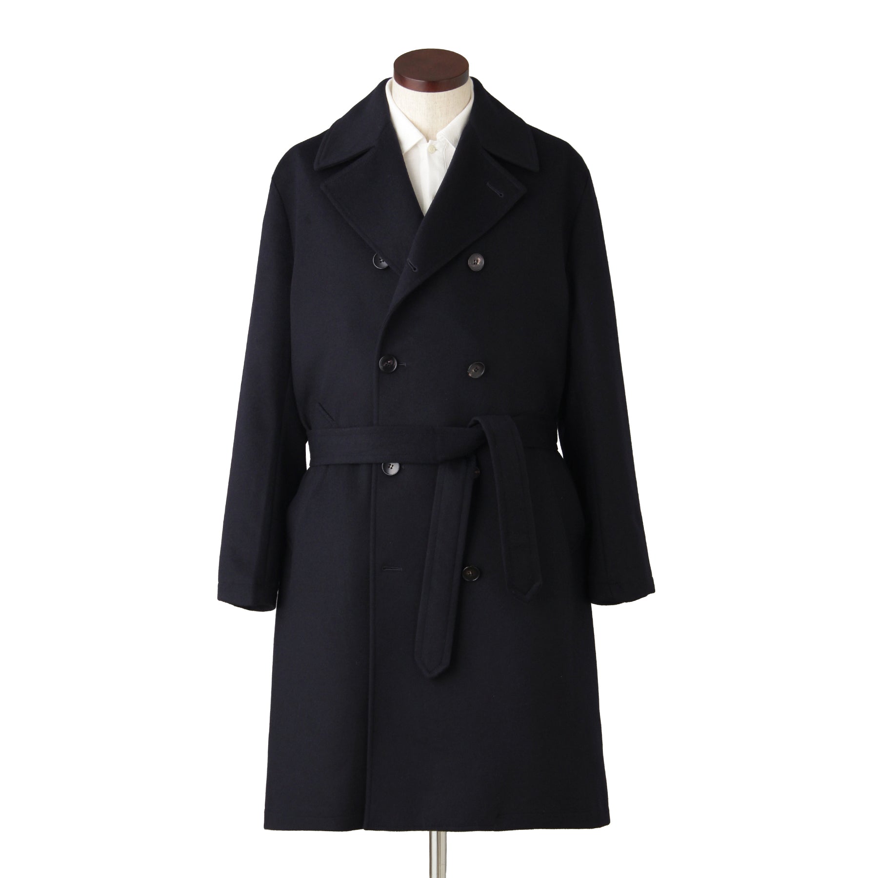 ウインドアーマー カシミヤ 100% ダブルチェスターコート ブラック L ウインドアーマー カシミヤ 100% ダブルチェスターコート ブラック L