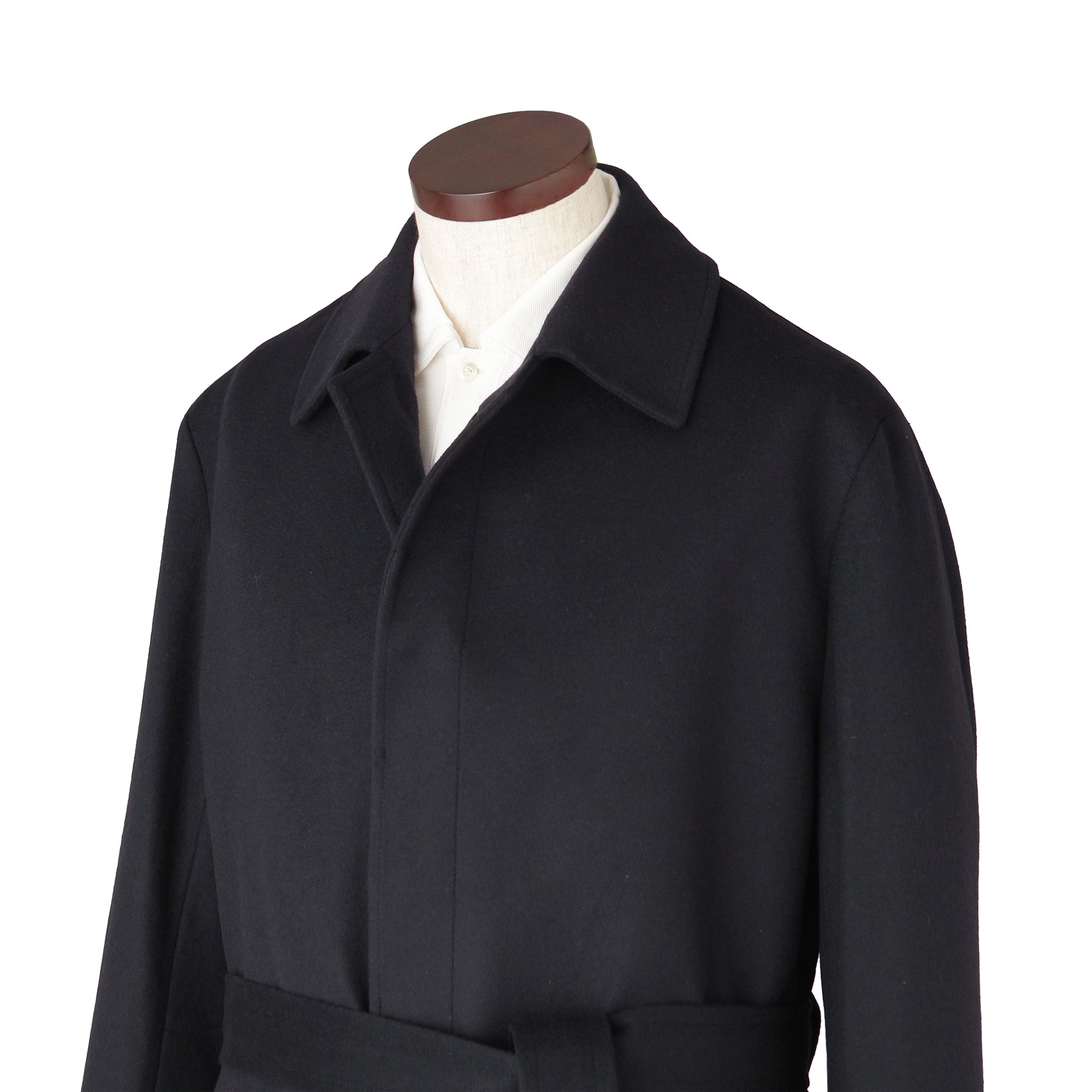 【美品】Man インポートブランケットウールコート トレンチコート メンズ 男性用 ベルト付 コート 欧米風 黒 紳士