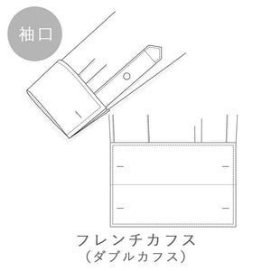 FIDELIO コンパクト糸ブロード ロンドンストライプ ネイビー フレンチカフス