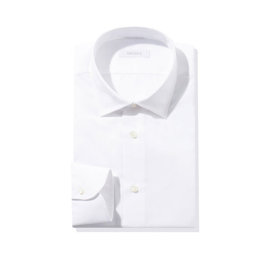 ELMO｜120番手双糸ステーブルブロード リンクルレジスタント col.ホワイト