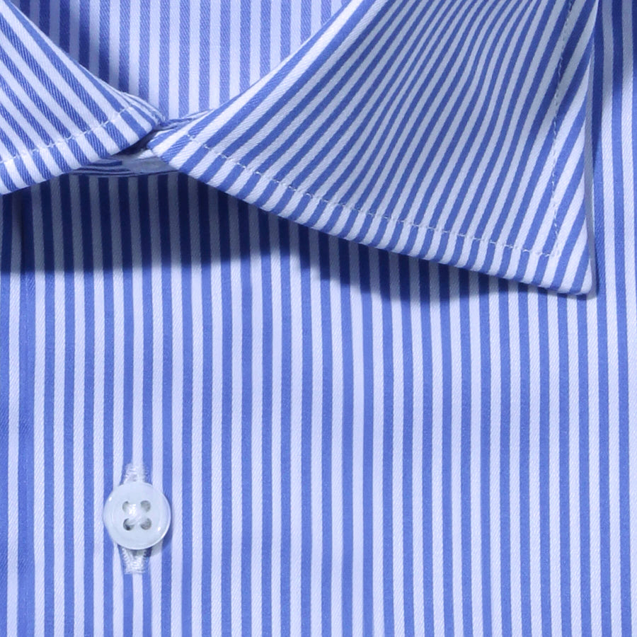 FIDELIO｜Premium Extra Fine Cotton ストライプ col.ブルー