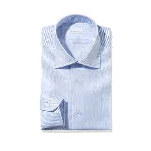 FIDELIO Premium extra fine cotton ストライプ サックスブルー