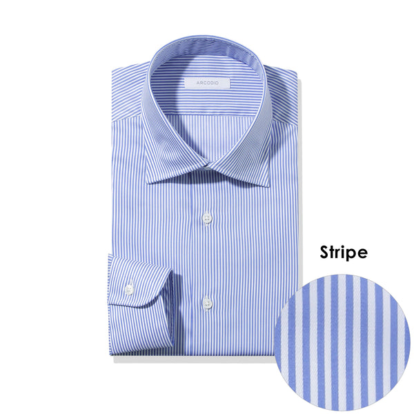 FIDELIO｜Premium Extra Fine Cotton ストライプ col.ブルー
