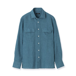 Lino Moderno バイオウォッシュリネン フラップポケットシャツ col