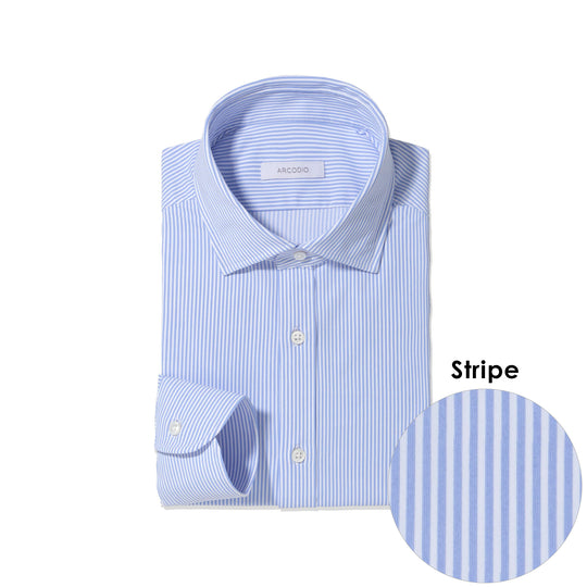 GINO｜トリコットジャージーストライプ col.サックスブルー