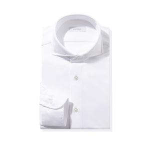 LANZA スーピマコットンジャージーシャツ  ホワイト <br>裄丈修理専用