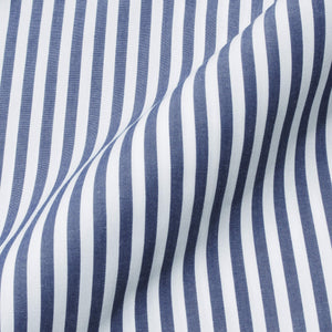 LANZA｜コンパクト糸ブロード ロンドンストライプ クレリック col.ブルー