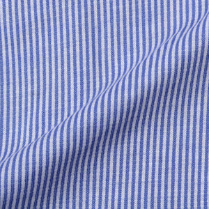LANZA ストライプジャージーシャツ ブルー<br>裄丈修理専用