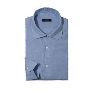 予約販売 APERTO｜Lino Moderno バイオウォッシュリネン col.サックスブルー