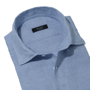予約販売 APERTO｜Lino Moderno バイオウォッシュリネン col.サックスブルー
