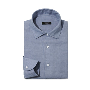 予約販売 APERTO｜Lino Moderno バイオウォッシュリネン col.ライトスティールブルー