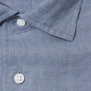 予約販売 APERTO｜Lino Moderno バイオウォッシュリネン col.ライトスティールブルー