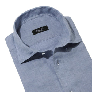 予約販売 APERTO｜Lino Moderno バイオウォッシュリネン col.ライトスティールブルー