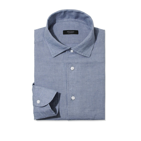 APERTO｜Lino Moderno バイオウォッシュリネン col.ライトスティールブルー