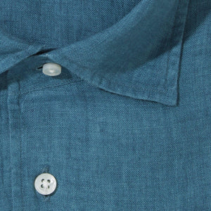 予約販売 APERTO｜Lino Moderno バイオウォッシュリネン col.アクアマリン