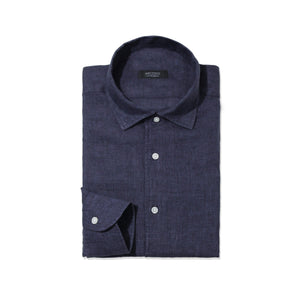 予約販売 APERTO｜Lino Moderno バイオウォッシュリネン col.ネイビー
