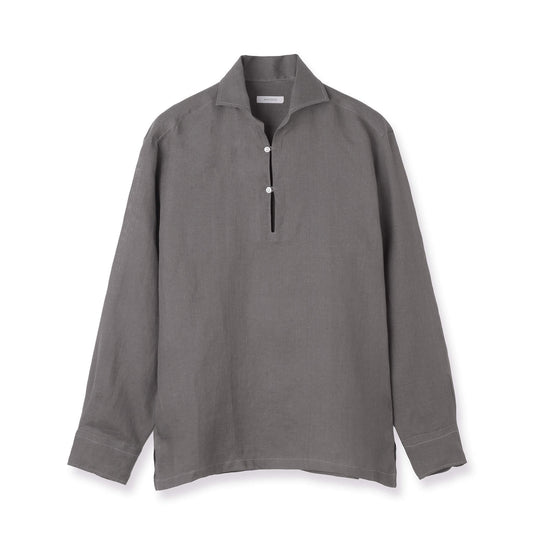 フレンチリネン カプリシャツ col.セージグレー