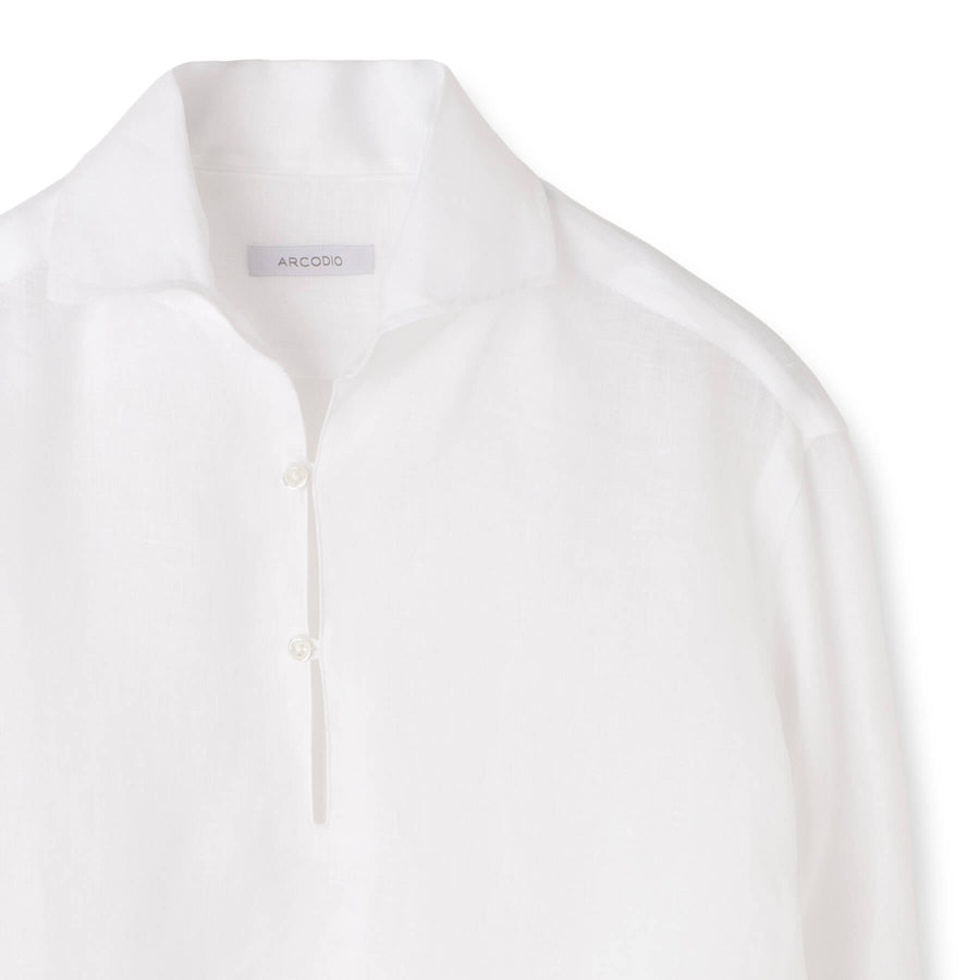 フレンチリネン カプリシャツ col.ホワイト