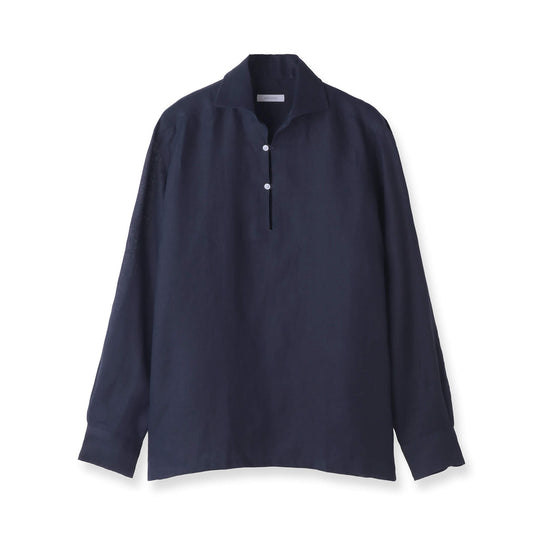 フレンチリネン カプリシャツ col.ネイビー