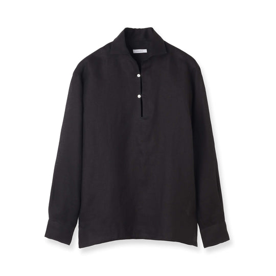 フレンチリネン カプリシャツ col.ブラック