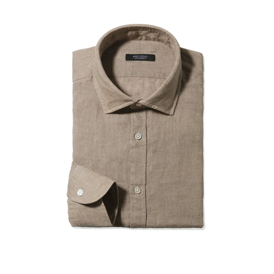 GINO｜Lino Moderno バイオウォッシュリネン col.ベージュ