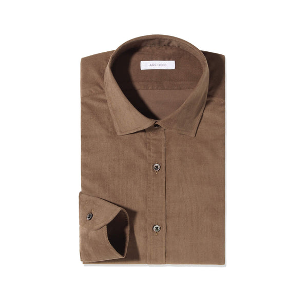 GINO｜コーデュロイシャツ col.ブラウン