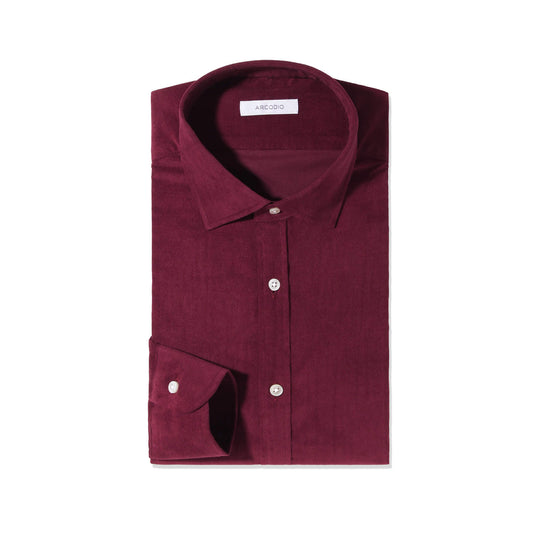 GINO｜コーデュロイシャツ col.ボルドー