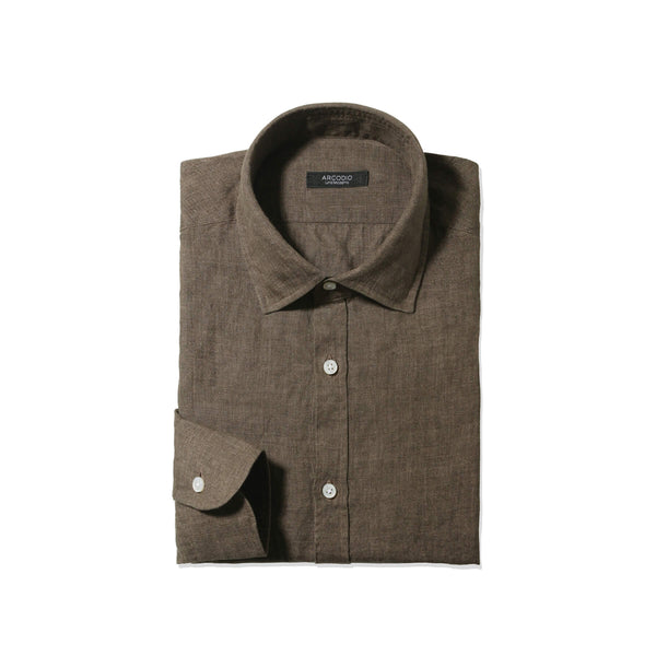 Lino Moderno GINO バイオウォッシュリネン ブラウン