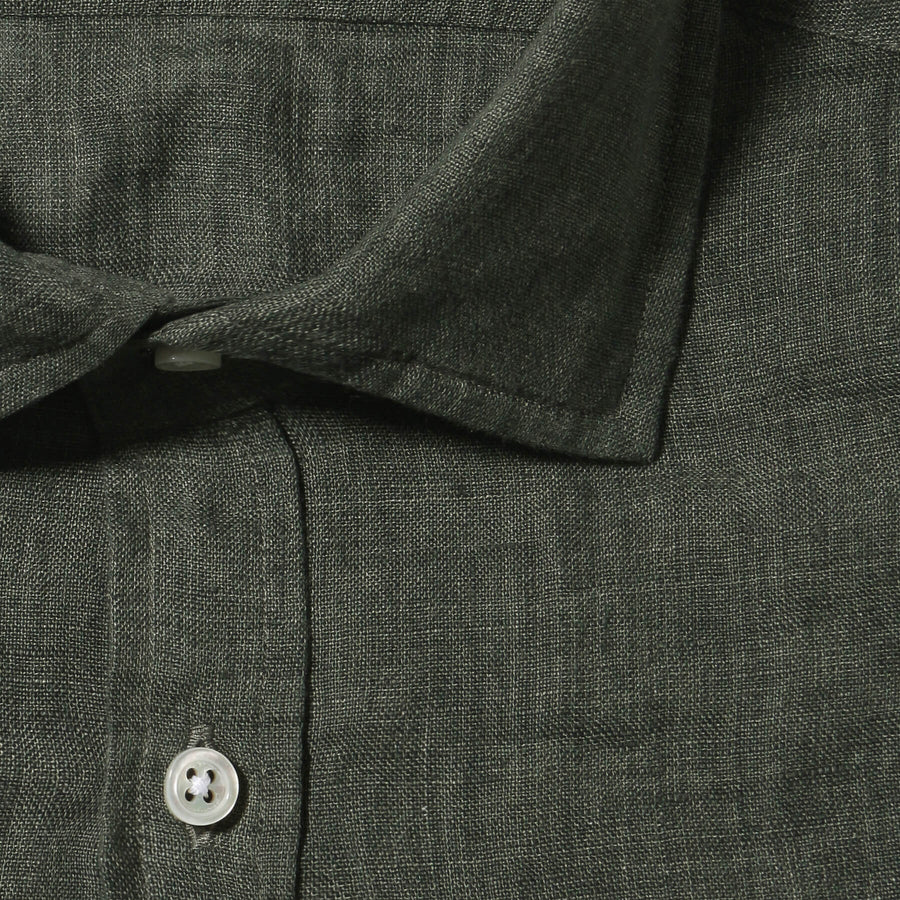 Lino Moderno GINO バイオウォッシュリネン グリーン
