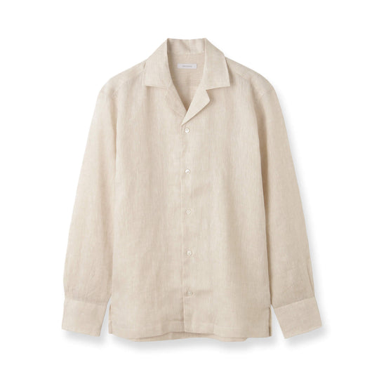 オープンカラー｜フレンチリネン  col.ベージュ