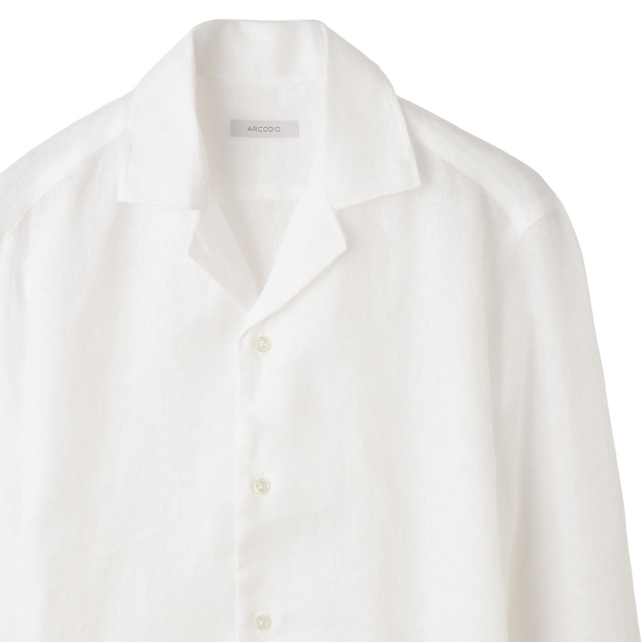 オープンカラー｜フレンチリネン  col.ホワイト