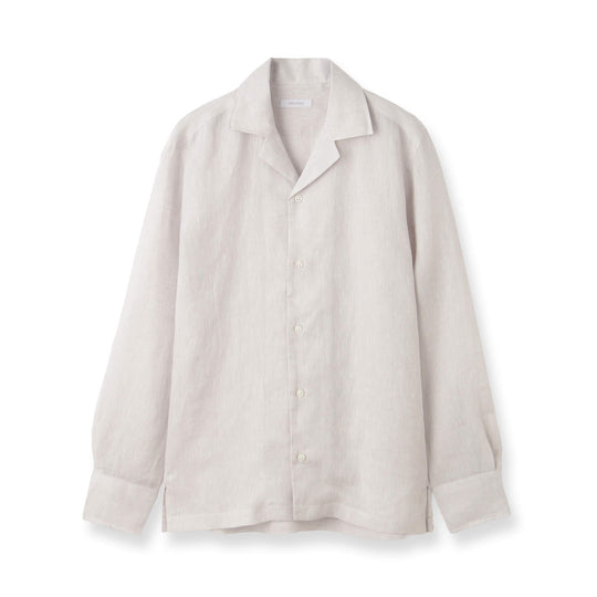 オープンカラー｜フレンチリネン  col.ペールグレー