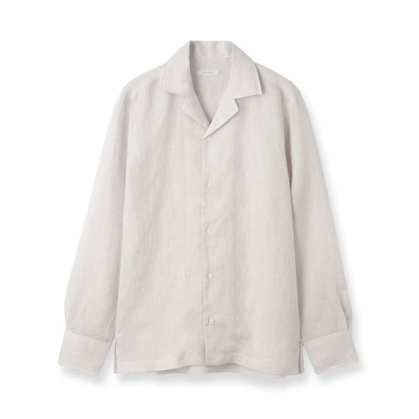 オープンカラー｜フレンチリネン  col.ペールグレー