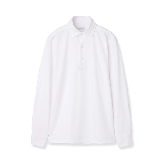 【裄丈修理専用】 GINO｜7ozコンパクトヤーンストレッチジャージー プルオーバーシャツ col.ホワイト