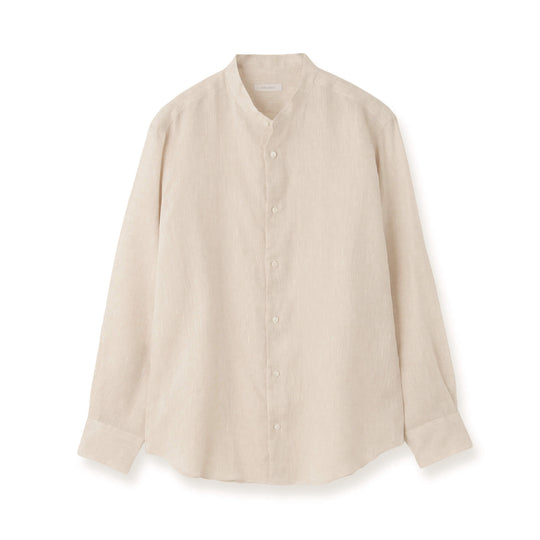 スタンドカラー｜フレンチリネン  col.ベージュ