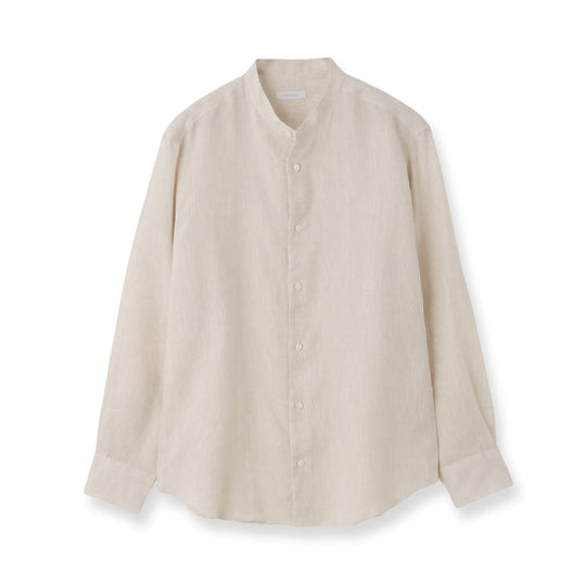 スタンドカラー｜フレンチリネン  col.ベージュ