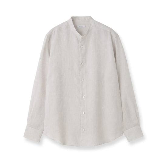 スタンドカラー｜フレンチリネン  col.ペールグレー