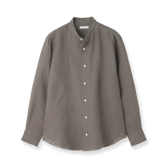 スタンドカラー｜フレンチリネン  col.セージグレー