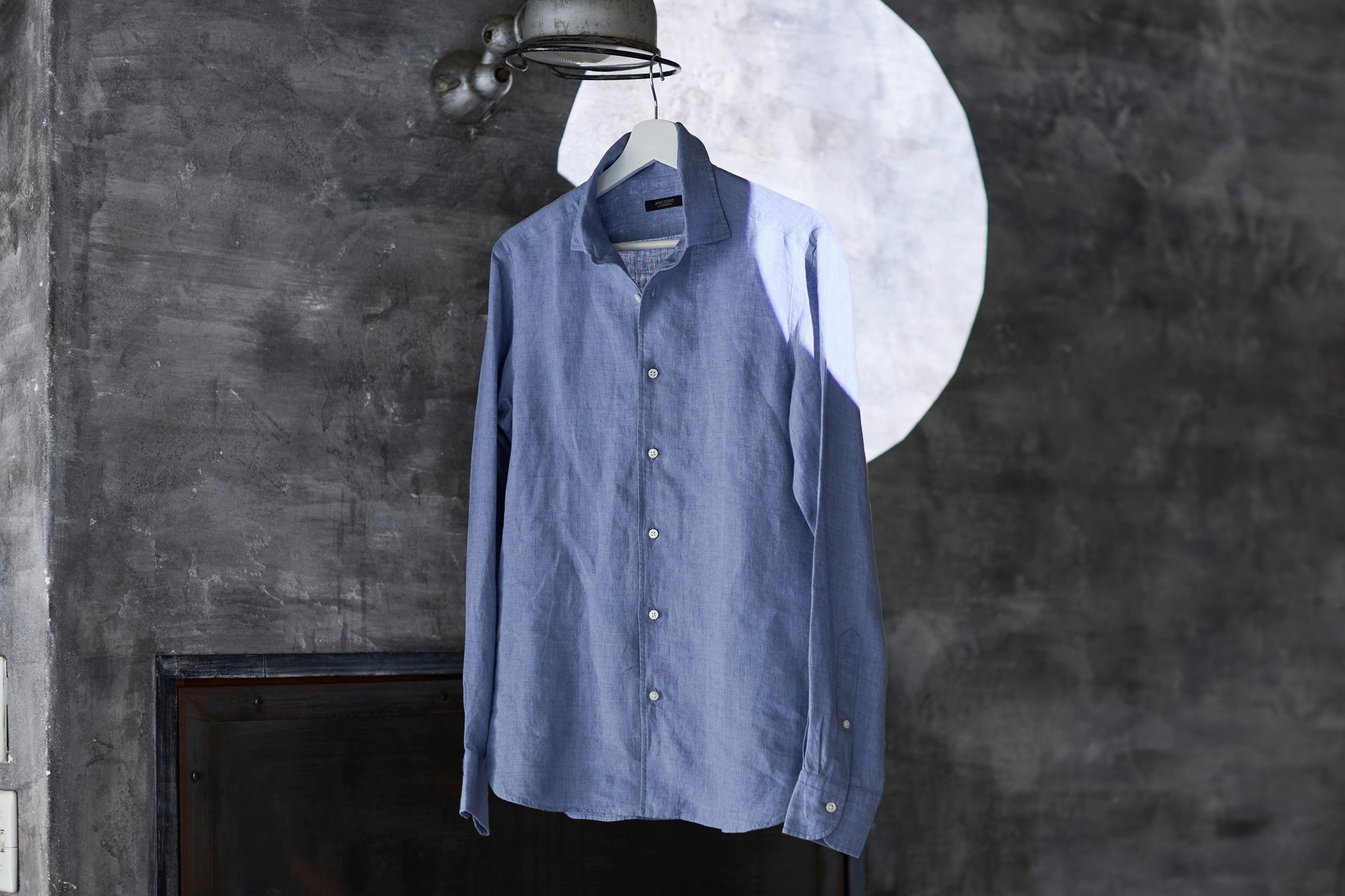 ARCODIO Lino Moderno バイオウォッシュリネン ネイビー M 干場 × ARCODIO共同企画】GINO Lino Moderno Collection バイオ